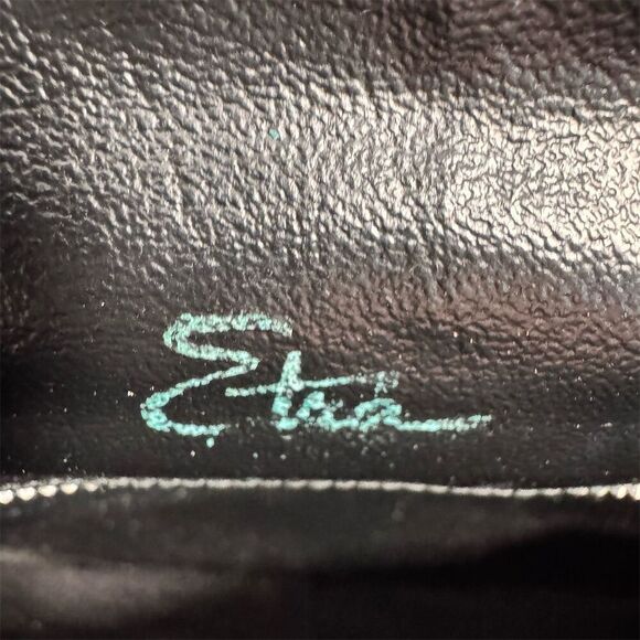 Vintage Etra Women's Black Suede Leather Crossbody Bag Small Casual - Picture 6 of 15